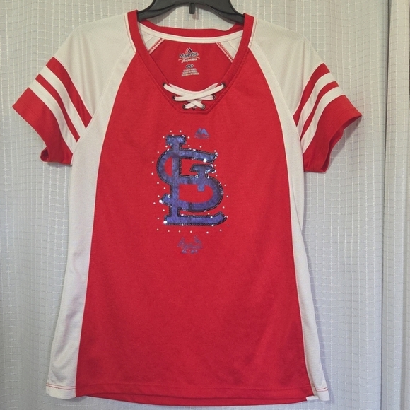 Majestic Tops - St Louis Cardinal  Women’s L Red MLB  Majestic Jersey